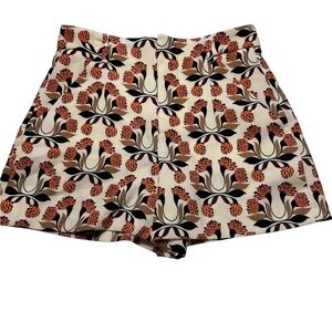 Zara Floral Patterned Women's Shorts Size Small